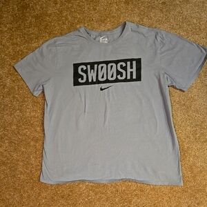 Nike Men's Light Pastel Blue Short Sleeve Tee With Swoosh Logo Size XXL